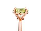 Rose gold Fancy Yellow Oval  Solitaire Diamond Ring with 4-Prong Setting on a Classic Band_8