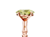 Rose gold Fancy Yellow Oval  Solitaire Diamond Ring with Bamboo Band and Four-Prong Setting_45