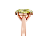 Rose gold Fancy Yellow Oval  Solitaire Diamond Ring with Four-Prong Setting and Classic Band_8