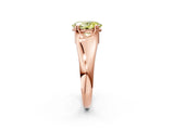 Rose gold Fancy Yellow Oval  Solitaire Diamond Ring with Six-Prong Cathedral Setting_34