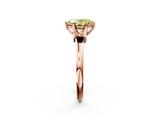 Rose gold Fancy Yellow Oval  Solitaire Diamond Ring with Six-Prong Setting on a Classic Band_5