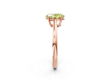 Rose gold Fancy Yellow Oval  Solitaire Diamond Ring with Split Shank and Four-Prong Setting_14