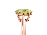 Rose gold Fancy Yellow Oval  Solitaire Diamond Ring with Split Shank and Four-Prong Setting_25