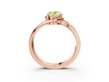 Rose gold Fancy Yellow Oval  Solitaire Diamond Ring with Split Shank and Prong Setting_49