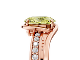 Rose gold Fancy Yellow Oval  Solitaire Diamond Ring with Split Shank and Prong Setting_51