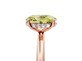 Rose gold Fancy Yellow Oval  Solitaire Diamond Ring with a Classic Band and Four-Prong Setting 5