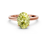 Rose gold Fancy Yellow Oval  Solitaire Engagement Ring with Cathedral Band and Four-Prong Setting_20