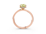 Rose gold Fancy Yellow Oval  Solitaire Engagement Ring with Cathedral Band and Four-Prong Setting_23