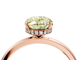 Rose gold Fancy Yellow Oval  Solitaire Engagement Ring with Cathedral Band and Four-Prong Setting_24