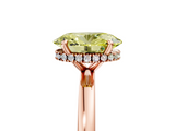 Rose gold Fancy Yellow Oval  Solitaire Engagement Ring with Cathedral Band and Four-Prong Setting_25