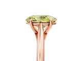 Rose gold Fancy Yellow Oval  Solitaire Engagement Ring with Four-Prong Setting and Classic Band 1