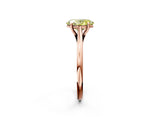 Rose gold Fancy Yellow Oval  Solitaire Engagement Ring with Four-Prong Setting and Classic Band 4