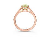 Rose gold Fancy Yellow Oval  Solitaire Engagement Ring with Four-Prong Setting and Classic Band 5