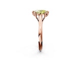 Rose gold Fancy Yellow Oval  Solitaire Engagement Ring with Six-Prong Setting and Classic Band 3