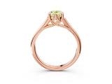 Rose gold Fancy Yellow Oval  Solitaire Engagement Ring with Six-Prong Setting and Classic Band 4