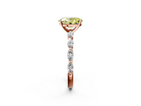 Rose gold Fancy Yellow Oval  Solitaire Marquise Side Stone Prong Setting Ring_63