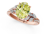 Rose gold Fancy Yellow Oval  Solitaire Marquise Twist Band with Six-Prong Setting_65