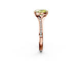 Rose gold Fancy Yellow Oval  Solitaire Pavé Band with Four-Prong Setting_30