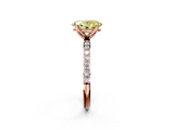 Rose gold Fancy Yellow Oval  Solitaire Pavé Diamond Engagement Ring with Four-Prong Setting_40
