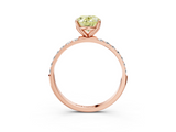 Rose gold Fancy Yellow Oval  Solitaire Pavé Diamond Engagement Ring with Four-Prong Setting_41