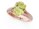 Rose gold Fancy Yellow Oval  Solitaire Pave Split Shank Engagement Ring with Six-Prong Setting_38