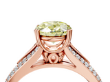 Rose gold Fancy Yellow Oval  Solitaire Pave Split Shank Engagement Ring with Six-Prong Setting_41