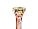 Rose gold Fancy Yellow Oval  Solitaire Pave Split Shank Engagement Ring with Six-Prong Setting_42