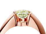 Rose gold Fancy Yellow Oval  Solitaire Tension Set Diamond Ring_24