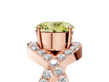 Rose gold Fancy Yellow Oval  Solitaire Twist Band Pavé Diamond Engagement Ring_38