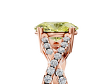 Rose gold Fancy Yellow Oval  Solitaire Twist Band with Pavé Setting and Four-Prong Setting_39