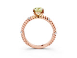 Rose gold Fancy Yellow Oval  Solitaire Twisted Band Prong Set Engagement Ring_64