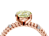 Rose gold Fancy Yellow Oval  Solitaire Twisted Band Prong Set Engagement Ring_65