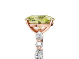 Rose gold Fancy Yellow Oval  Solitaire with Side Stones on a Pavé Band and Four-Prong Setting_28
