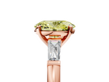 Rose gold Fancy Yellow Oval  Solitaire with Tapered Baguette Side Stones on a Classic Band with Four-Prong Setting_68