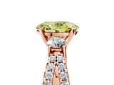 Rose gold Fancy Yellow Oval  Three-Stone Diamond Ring with Pavé Split Shank and Four-Prong Setting_78