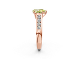 Rose gold Fancy Yellow Pear  Brilliant Channel-Set Solitaire Ring with Four-Prong Setting_22