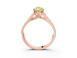 Rose gold Fancy Yellow Pear  Brilliant Channel-Set Solitaire Ring with Four-Prong Setting_23
