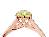Rose gold Fancy Yellow Pear  Brilliant Channel-Set Solitaire Ring with Four-Prong Setting_24
