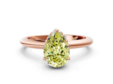 Rose gold Fancy Yellow Pear  Brilliant Solitaire Engagement Ring with Six-Prong Setting and Classic Band_20