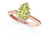 Rose gold Fancy Yellow Pear  Brilliant Solitaire Engagement Ring with Six-Prong Setting and Classic Band_21