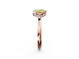 Rose gold Fancy Yellow Pear  Brilliant Solitaire Engagement Ring with Six-Prong Setting and Classic Band_22