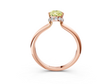 Rose gold Fancy Yellow Pear  Brilliant Solitaire Engagement Ring with Six-Prong Setting and Classic Band_23