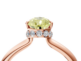 Rose gold Fancy Yellow Pear  Brilliant Solitaire Engagement Ring with Six-Prong Setting and Classic Band_24