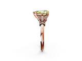 Rose gold Fancy Yellow Pear  Brilliant Solitaire with Pave Band and Four-Prong Setting_22