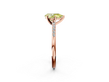 Rose gold Fancy Yellow Pear  Cut Channel Set Solitaire Engagement Ring with Four-Prong Setting_222