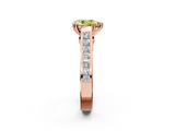 Rose gold Fancy Yellow Pear  Cut Channel Set Solitaire Engagement Ring with Prong Setting_22