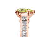 Rose gold Fancy Yellow Pear  Cut Channel Set Solitaire Engagement Ring with Prong Setting_25
