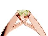Rose gold Fancy Yellow Pear Cut Cut Channel Set Solitaire Ring with Four-Prong Setting_4