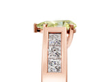 Rose gold Fancy Yellow Pear Cut Cut Channel Set Solitaire Ring with Four-Prong Setting_5