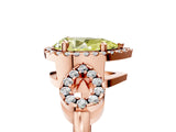 Rose gold Fancy Yellow Pear Cut Cut Halo Diamond Infinity Band with Four-Prong Setting_5